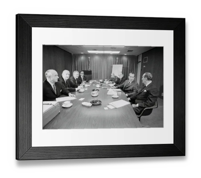 Framed Print : Richard Nixon Receiving Briefing on Southeast Asia Framed Print : Richard Nixon Receiving Briefing on Southeast Asia