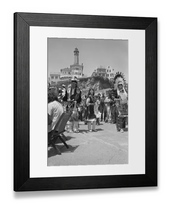 Framed Print : Native Americans Occupying Alcatraz Island Framed Print : Native Americans Occupying Alcatraz Island