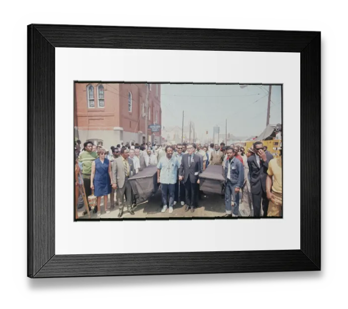 Framed Print : Ralph Abernathy Marching Against Repression Framed Print : Ralph Abernathy Marching Against Repression