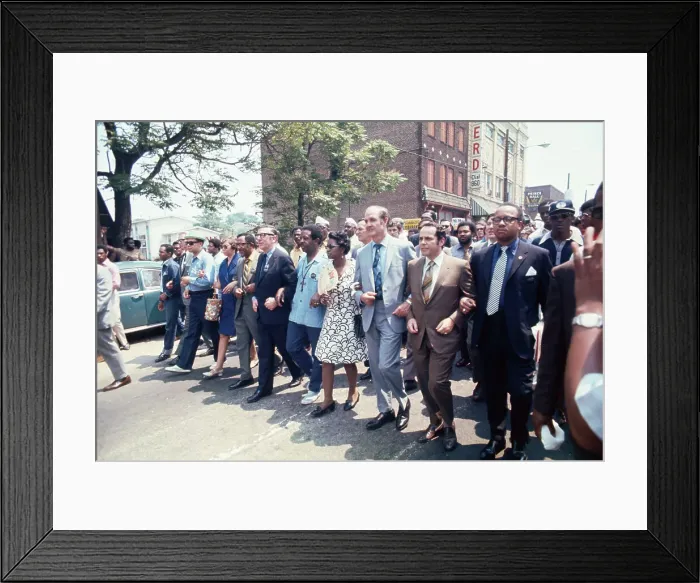 Framed Print : Ralph Abernathy and Others Marching Framed Print : Ralph Abernathy and Others Marching