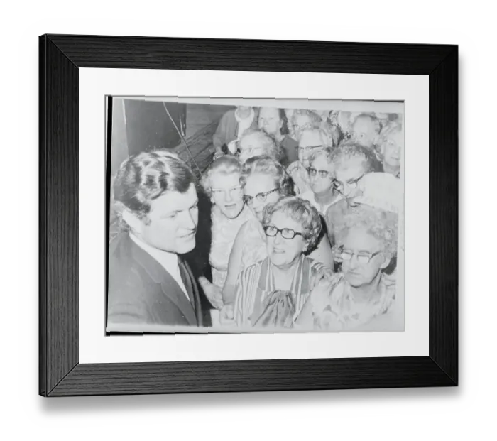Framed Print : Edward Kennedy Meeting with Elderly Women Framed Print : Edward Kennedy Meeting with Elderly Women
