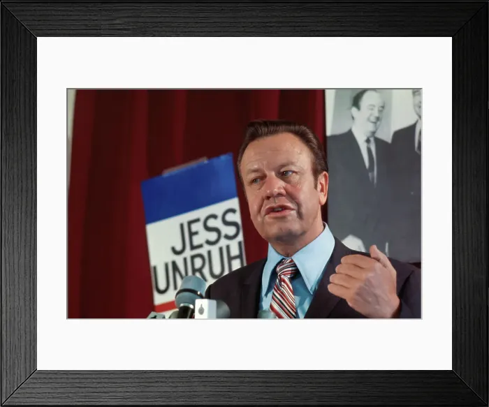 Framed Print : Portrait of Jess Unruh Framed Print : Portrait of Jess Unruh