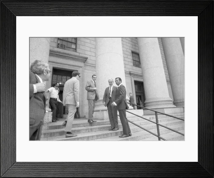 Framed Print : Curt Flood Entering Court Framed Print : Curt Flood Entering Court