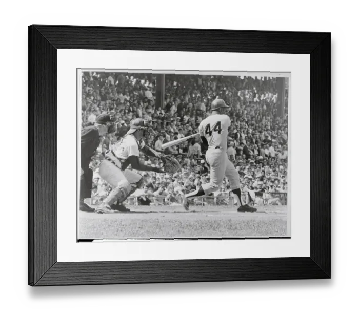 Framed Print : Atlanta Braves Hank Aaron at Bat Framed Print : Atlanta Braves Hank Aaron at Bat
