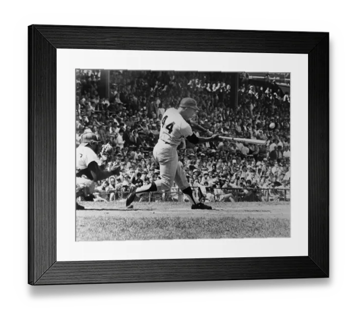 Framed Print : Atlanta Braves Hank Aaron at Bat Framed Print : Atlanta Braves Hank Aaron at Bat