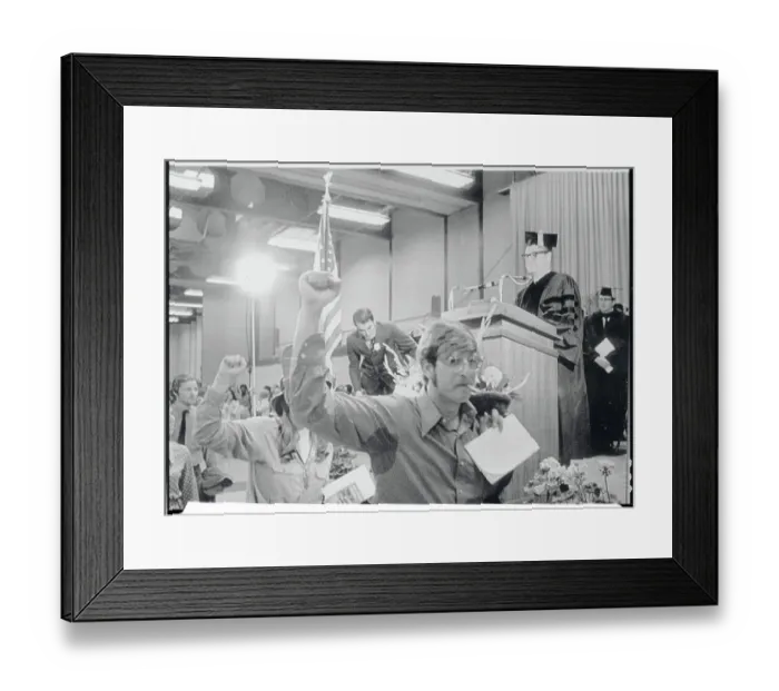 Framed Print : Students Walking Out During Commencement Address Framed Print : Students Walking Out During Commencement Address