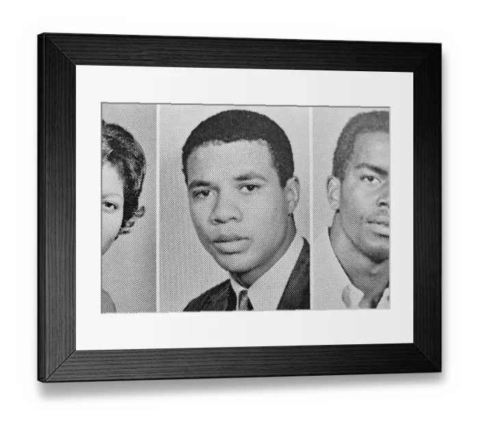 Framed Print : Yearbook Portrait of a College Student Framed Print : Yearbook Portrait of a College Student