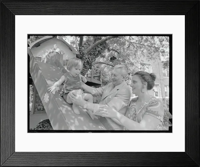Framed Print : Kurt George Kiesinger Outdoors with Family Members Framed Print : Kurt George Kiesinger Outdoors with Family Members