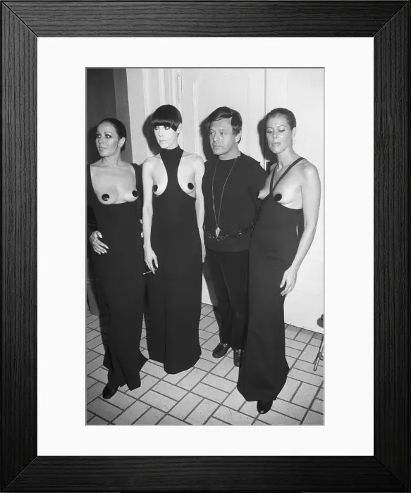 Framed Print : Designer Rudy Gernreich Shows Dresses Framed Print : Designer Rudy Gernreich Shows Dresses
