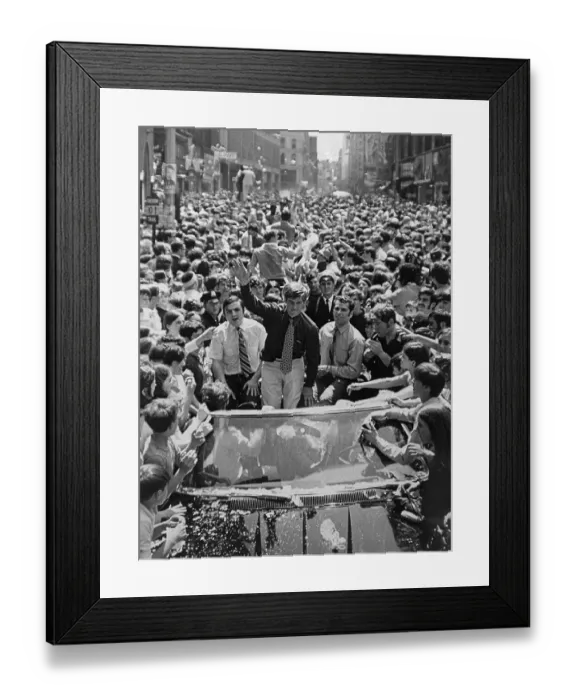 Framed Print : Bobby Orr Waving From Car in Parade Framed Print : Bobby Orr Waving From Car in Parade