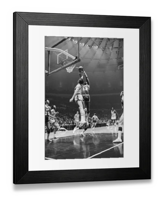 Framed Print : Wilt Chamberlain and Dave DeBusschere Going for Ball Framed Print : Wilt Chamberlain and Dave DeBusschere Going for Ball