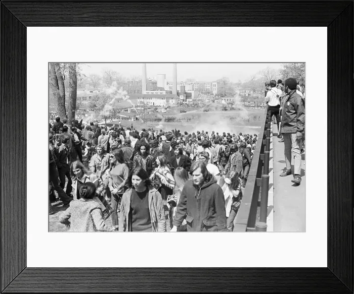 Framed Print : Kent State Students Dispersing Amid Tear Gas Framed Print : Kent State Students Dispersing Amid Tear Gas