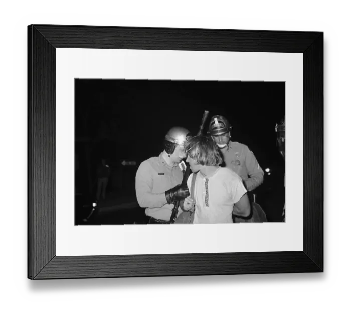 Framed Print : Protester Being Arrested
