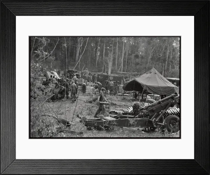Framed Print : Soldiers Working on Camp Framed Print : Soldiers Working on Camp