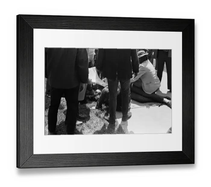 Framed Print : Wounded Student At Kent State University Framed Print : Wounded Student At Kent State University