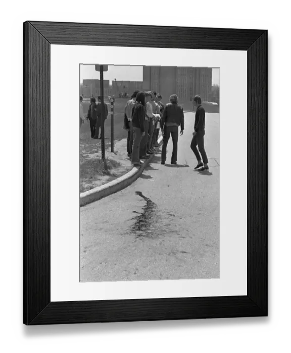 Framed Print : Bloody Scene After University Protest