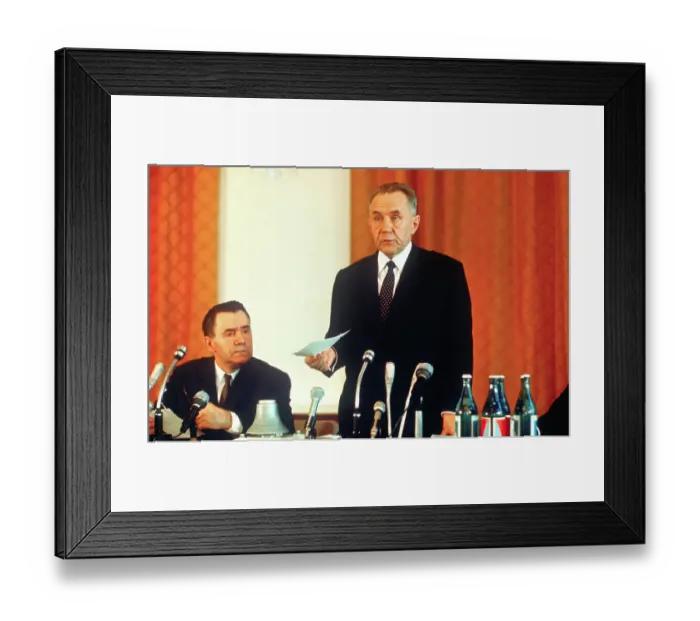 Framed Print : Premier Alexei Kosygin at Microphones Framed Print : Premier Alexei Kosygin at Microphones