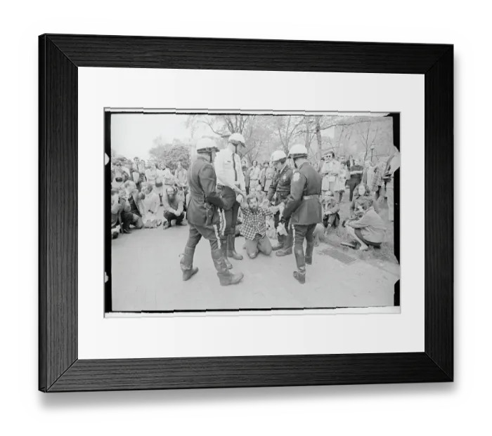Framed Print : Dr. Benjamin Spock Being Arrested Framed Print : Dr. Benjamin Spock Being Arrested