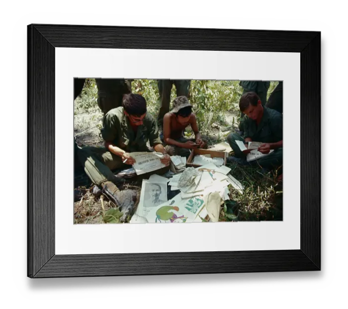 Framed Print : US Intelligence Looking at Documents Framed Print : US Intelligence Looking at Documents