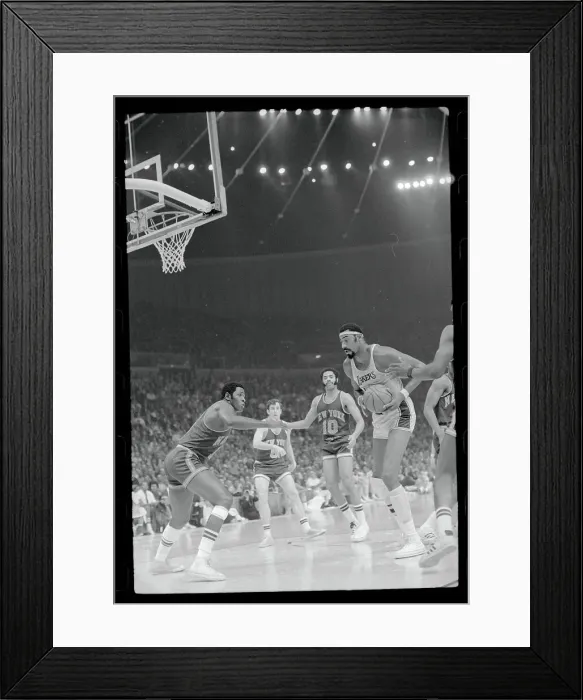 Framed Print : Wilt Chamberlain with Basketball Framed Print : Wilt Chamberlain with Basketball
