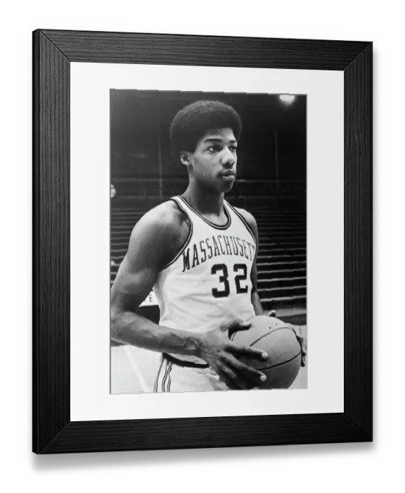 Framed Print : Julius Erving Holding Basketball Framed Print : Julius Erving Holding Basketball