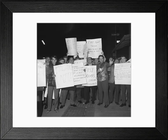 Framed Print : People Holding Signs During a Protest Framed Print : People Holding Signs During a Protest
