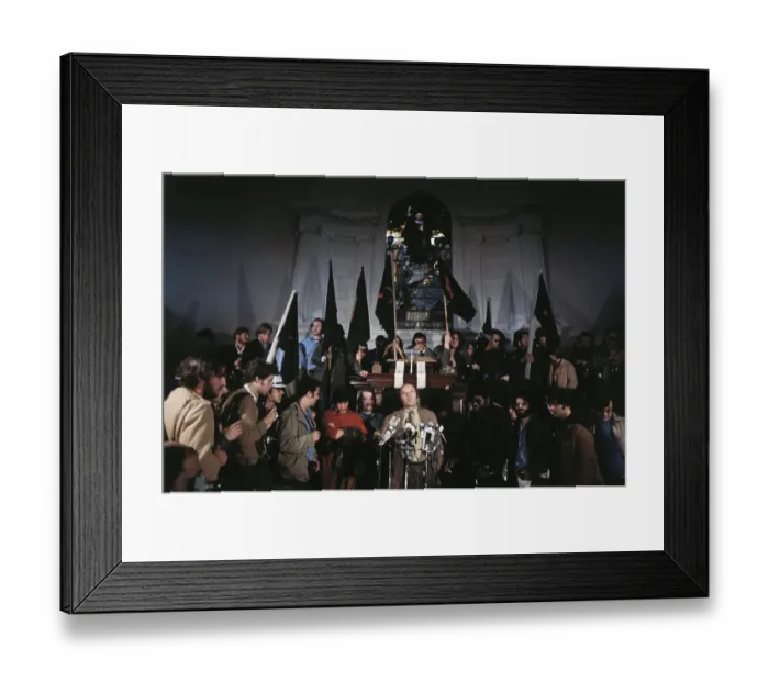 Framed Print : David Dellinger Opening May Day Rally Framed Print : David Dellinger Opening May Day Rally