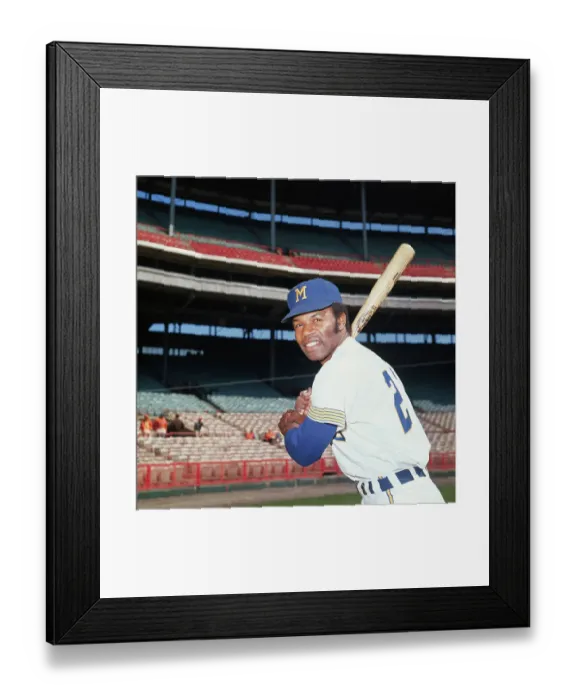 Framed Print : Tommy Harper Posing with Baseball Bat Framed Print : Tommy Harper Posing with Baseball Bat