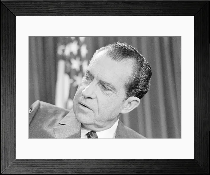 Framed Print : President Richard Nixon Speaking on Vietnam War Framed Print : President Richard Nixon Speaking on Vietnam War