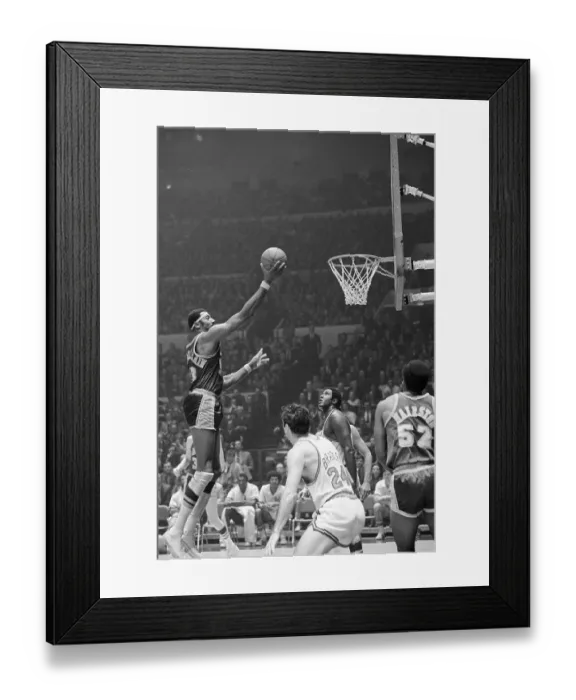 Framed Print : Wilt Chamberlain Shooting Ball in Basket Framed Print : Wilt Chamberlain Shooting Ball in Basket