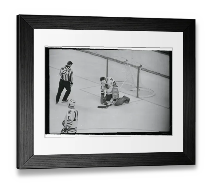 Framed Print : Tony Esposito Blocking Shot Framed Print : Tony Esposito Blocking Shot