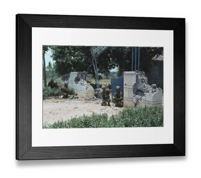 Framed Print : Troops Taking Cover Framed Print : Troops Taking Cover