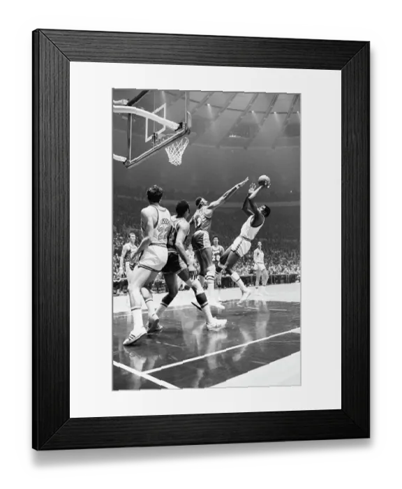 Framed Print : Wilt Chamberlain Blocking Willis Reed Framed Print : Wilt Chamberlain Blocking Willis Reed