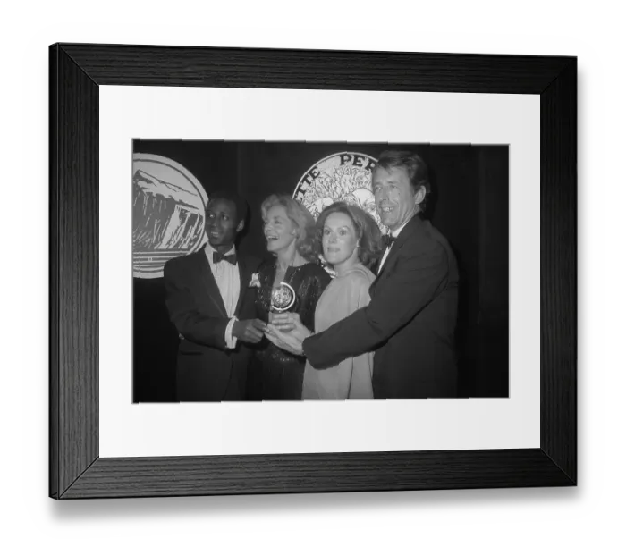 Framed Print : Lauren Bacall Posing with Fellow Tony Award Winners