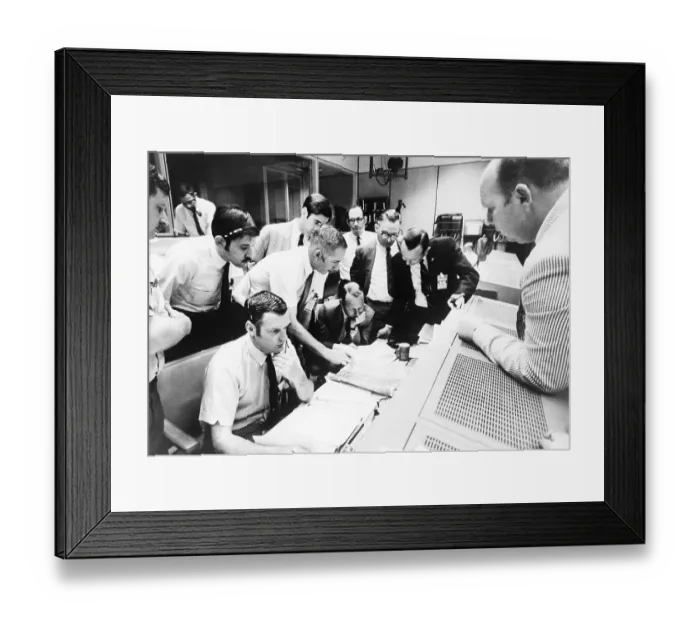 Framed Print : Apollo 13 Flight Controllers Study Map Framed Print : Apollo 13 Flight Controllers Study Map