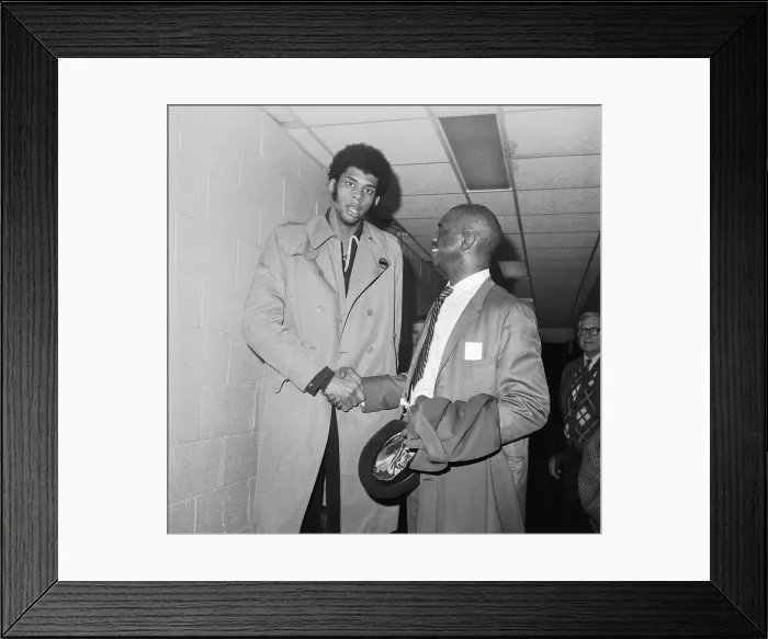 Framed Print : Lew Alcindor Sr. Congratulating Son Framed Print : Lew Alcindor Sr. Congratulating Son