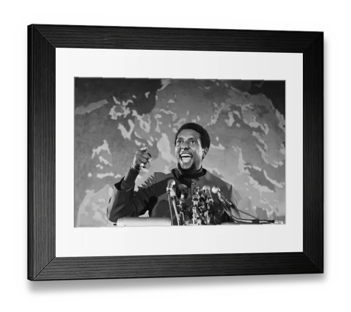 Framed Print : Stokely Carmichael Speaking at Civil Rights Rally Framed Print : Stokely Carmichael Speaking at Civil Rights Rally