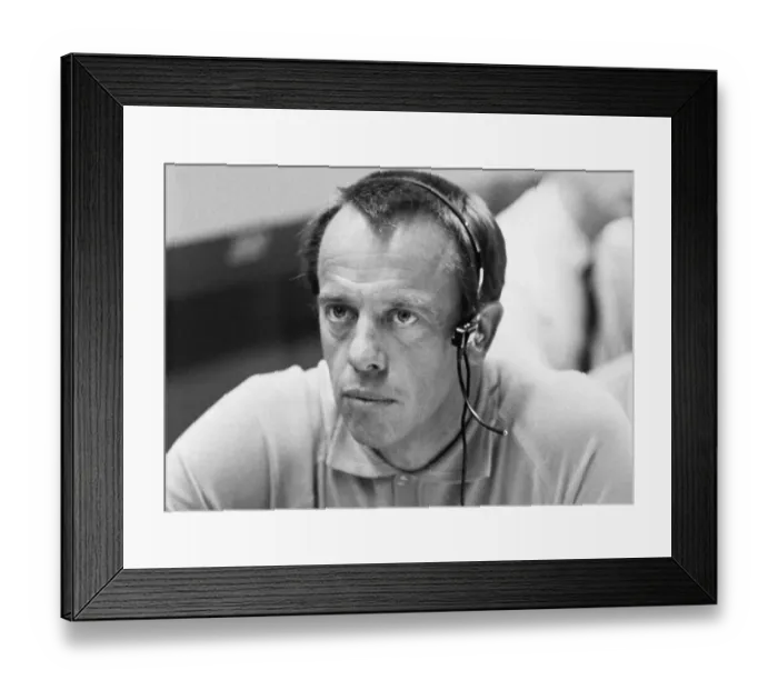 Framed Print : Commander Alan Shepard Watches Apollo 13 Framed Print : Commander Alan Shepard Watches Apollo 13