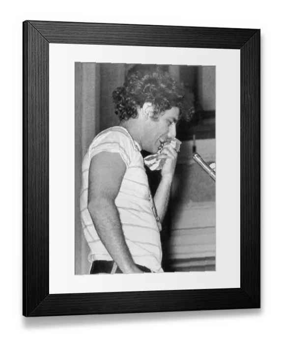 Framed Print : Abbie Hoffman Wipes Nose on Flag Replica Framed Print : Abbie Hoffman Wipes Nose on Flag Replica