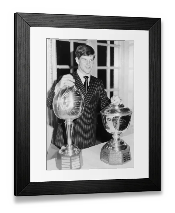 Framed Print : Bobby Orr With Trophies Framed Print : Bobby Orr With Trophies
