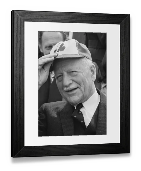 Framed Print : Politician Wearing Baseball Cap Framed Print : Politician Wearing Baseball Cap