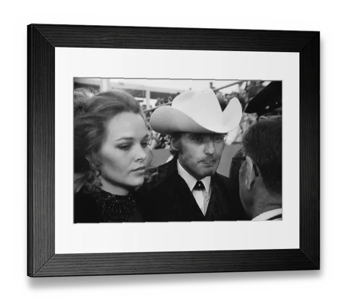 Framed Print : Dennis Hopper and Fiancee Michelle Phillips Framed Print : Dennis Hopper and Fiancee Michelle Phillips