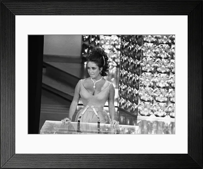 Framed Print : Elizabeth Taylor at Podium to Present Academy Award Framed Print : Elizabeth Taylor at Podium to Present Academy Award