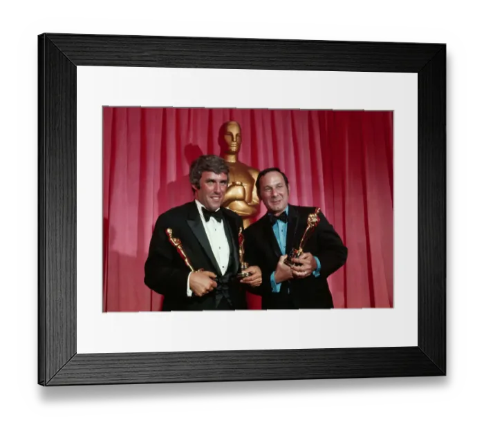 Framed Print : Burt Bacharach and Hal Davis with Oscar Framed Print : Burt Bacharach and Hal Davis with Oscar