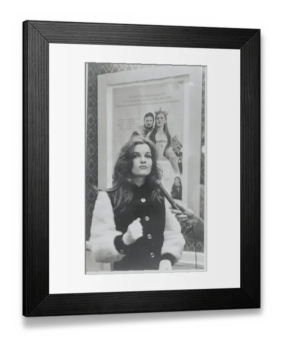 Framed Print : Genevieve Bujold Talking to Newsmen Framed Print : Genevieve Bujold Talking to Newsmen