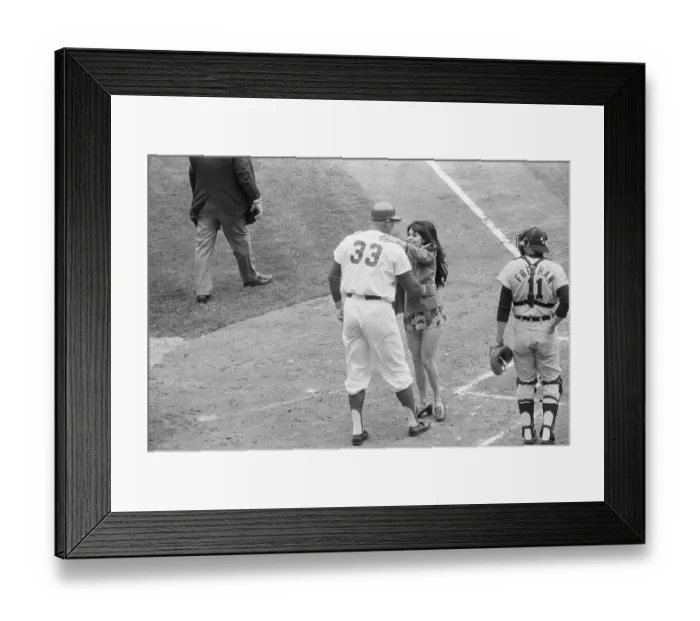 Framed Print : Fan Running to Frank Howard for Kiss Framed Print : Fan Running to Frank Howard for Kiss