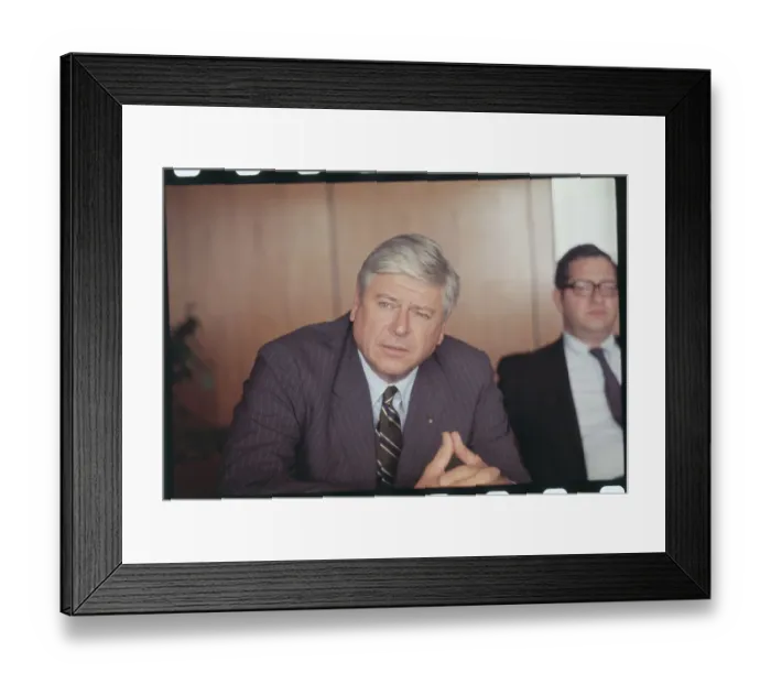Framed Print : Rogers Morton at Press Conference Framed Print : Rogers Morton at Press Conference