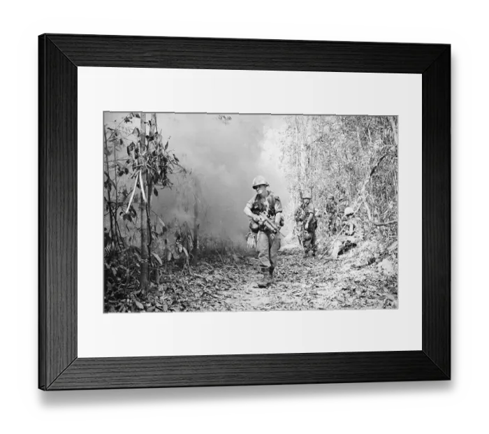 Framed Print : U.S. First Cavalry Division In Jungle