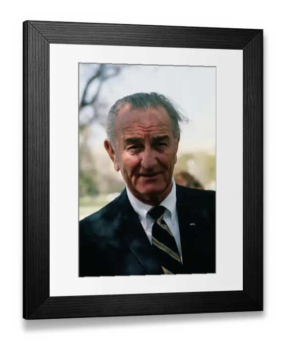 Framed Print : Portrait of Lyndon Johnson