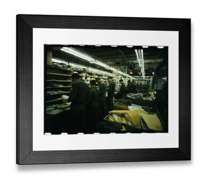 Framed Print : Military Workers Sorting Mail Framed Print : Military Workers Sorting Mail
